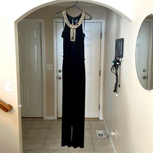 Black gold beaded jumper with pockets